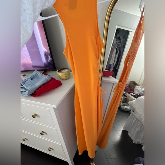 Princess Polly Orange Louie Midi Bodycon Dress Size 2 - Picture 7 of 12